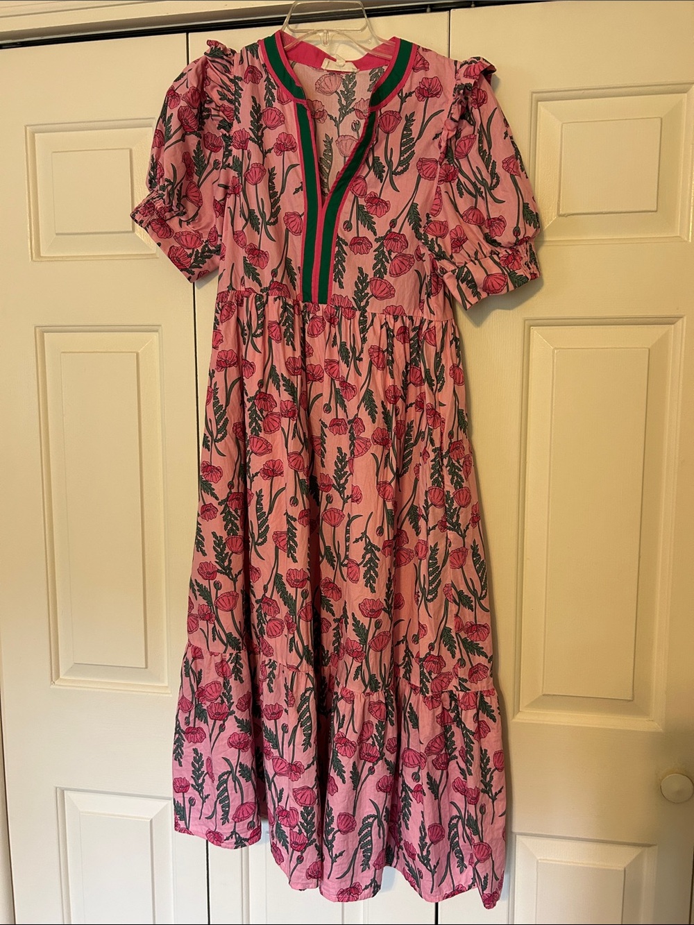 Pink poppy midi dress M